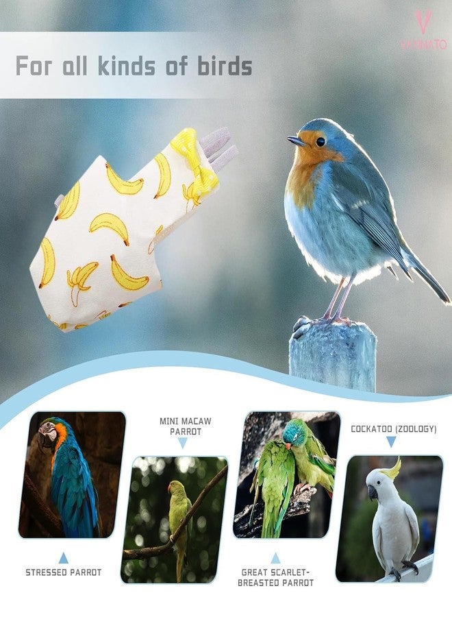 VAYINATO® 1 Pcs Reusable Birds Diaper for Parrot, Budgies, Sun Conures, Lories & Small Birds | Soft Breathable Fabric, Secure Fit for Flight & Ground Use | Easy-Clean Bird Hygiene (Banana) - Image 3